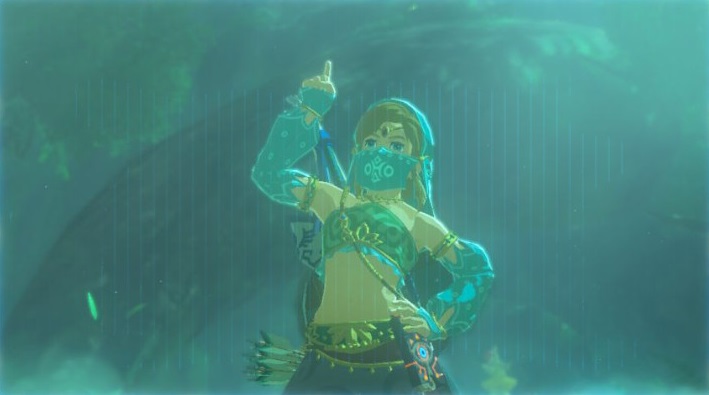 That's a cross dressing Link taking a selfie. Oh how far we have come. 